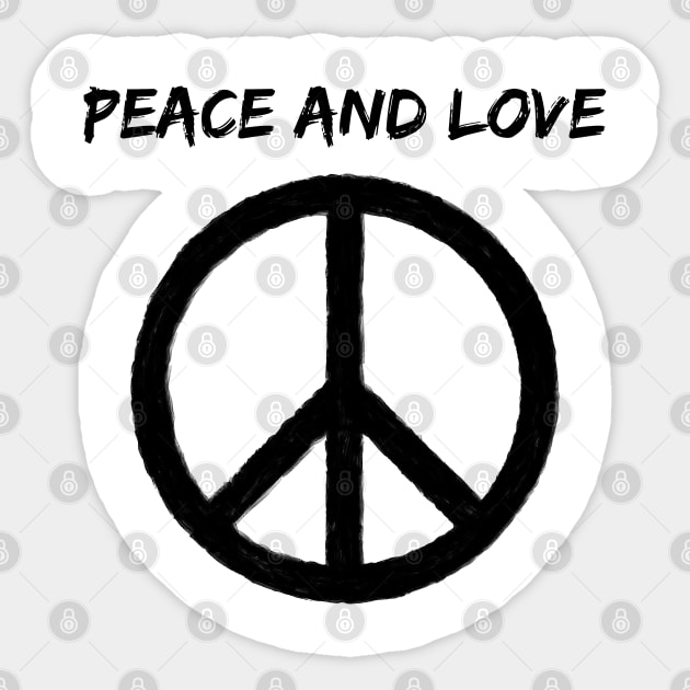 PEACE AND LOVE Sticker by jcnenm